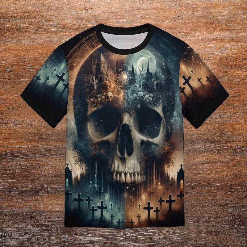 Gothic Skull T-shirt - Swaggy Clothing