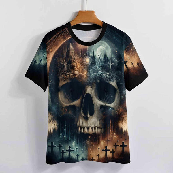 Gothic Skull T-shirt - Swaggy Clothing