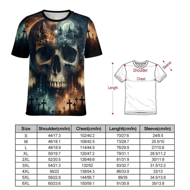 Gothic Skull T-shirt - Swaggy Clothing