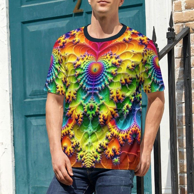 Heart Fractal Party T-Shirt - Swaggy Clothing