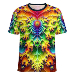 Heart Fractal Party T-Shirt - Swaggy Clothing