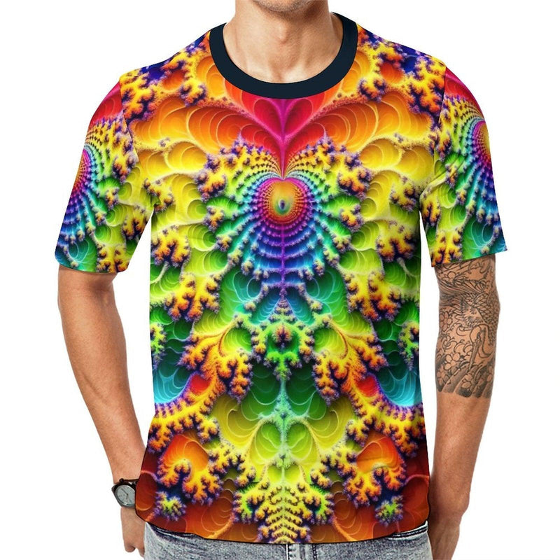 Heart Fractal Party T-Shirt - Swaggy Clothing