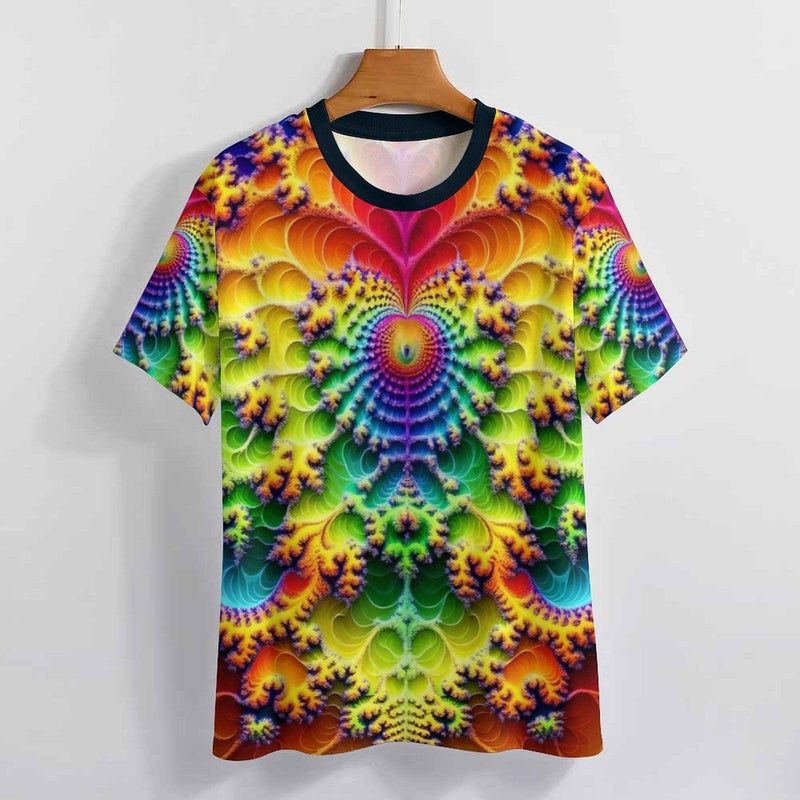 Heart Fractal Party T-Shirt - Swaggy Clothing