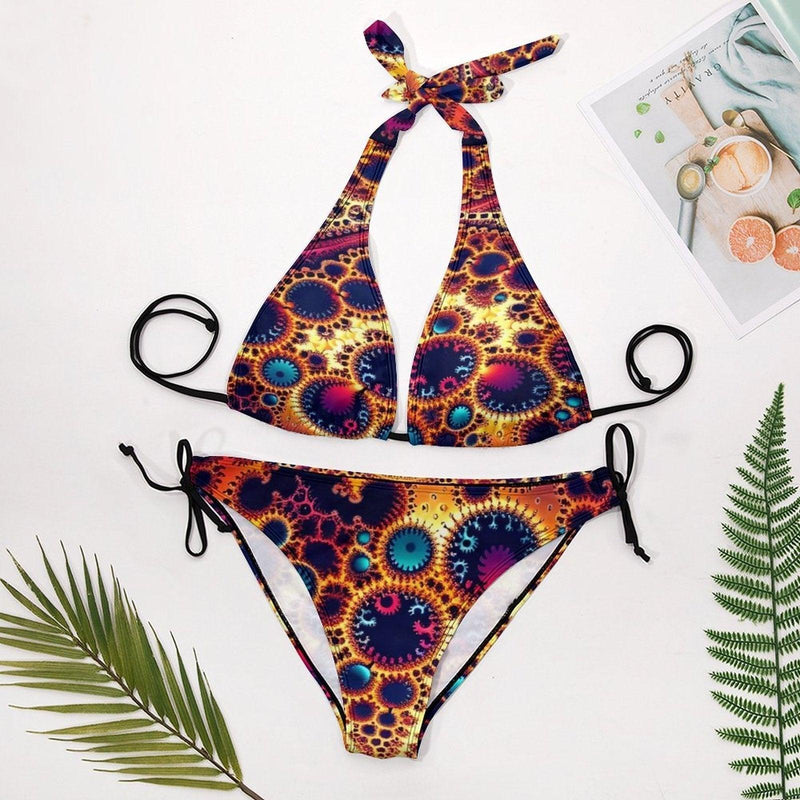 Ladies Hot Sexy Fractal Bikini - Swaggy Clothing