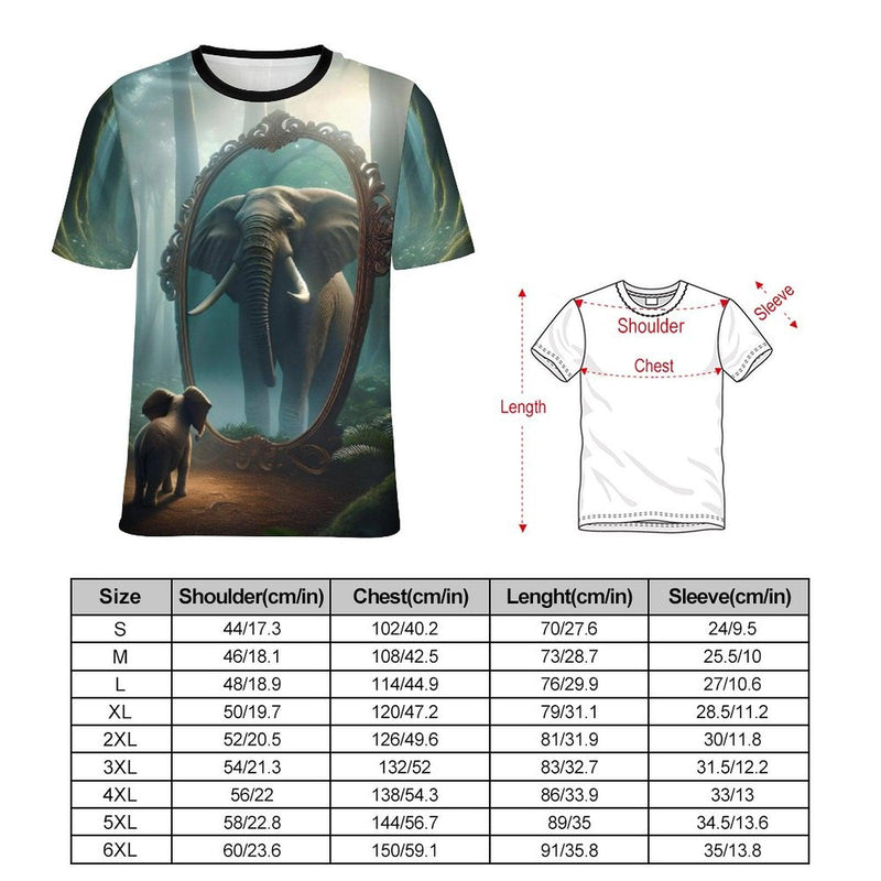 Magical Elephant Mirror T-Shirt - Swaggy Clothing