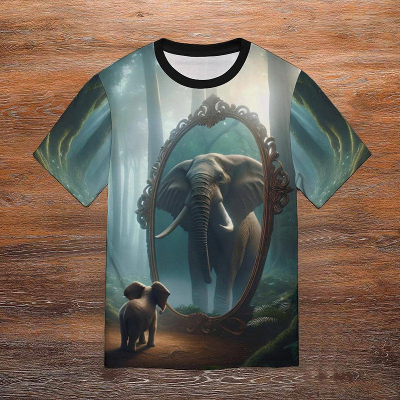 Magical Elephant Mirror T-Shirt - Swaggy Clothing