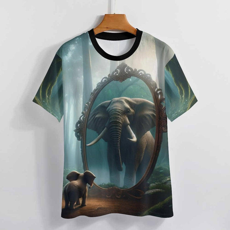 Magical Elephant Mirror T-Shirt - Swaggy Clothing