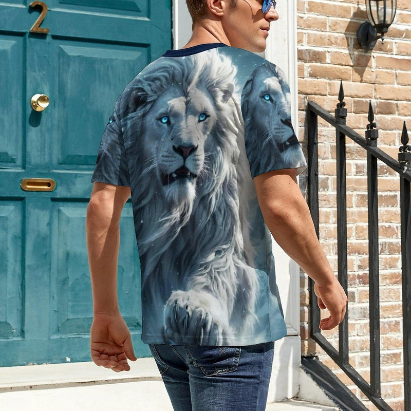 Majestic Lion Face T-Shirt - Swaggy Clothing