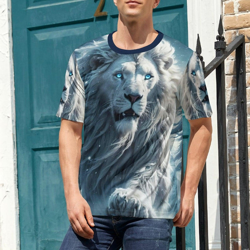 Majestic Lion Face T-Shirt - Swaggy Clothing