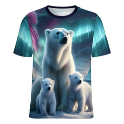 Mama Bear Cubs Northern Lights T-Shirt - Swaggy Clothing