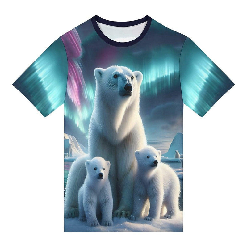 Mama Bear Cubs Northern Lights T-Shirt - Swaggy Clothing