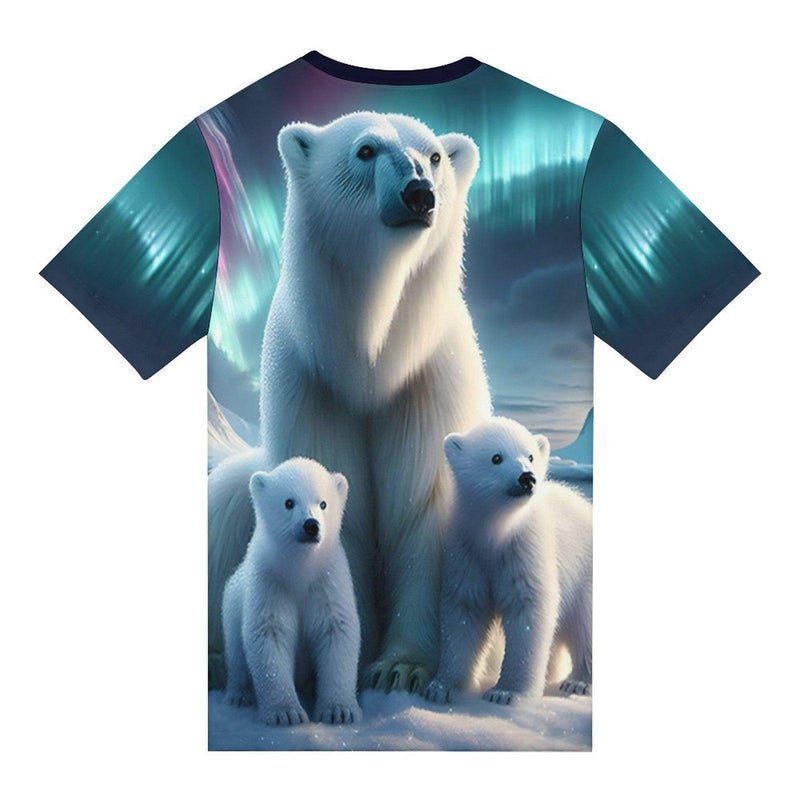 Mama Bear Cubs Northern Lights T-Shirt - Swaggy Clothing