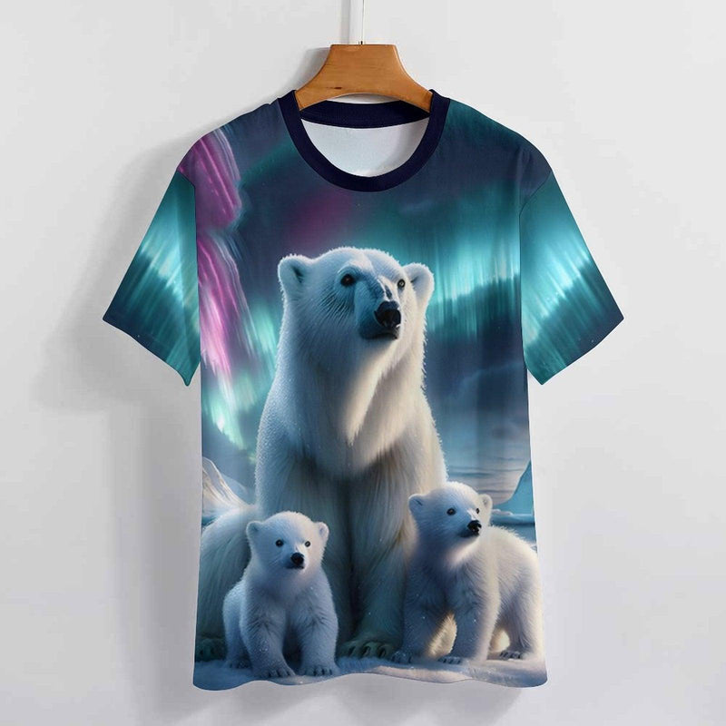 Mama Bear Cubs Northern Lights T-Shirt - Swaggy Clothing