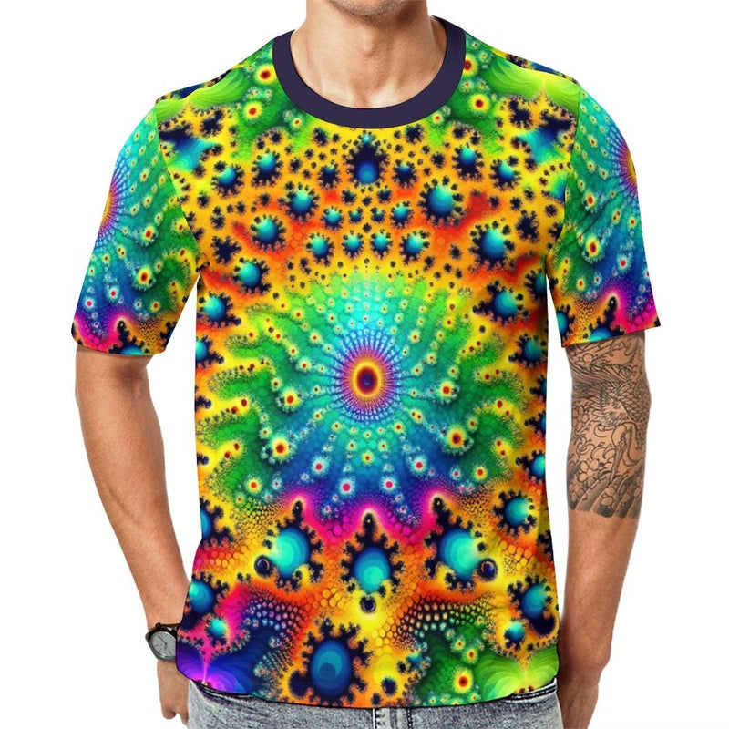 Men's Trippy Fractal T Shirt - Swaggy Clothing