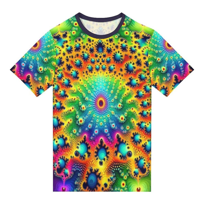 Men's Trippy Fractal T Shirt - Swaggy Clothing