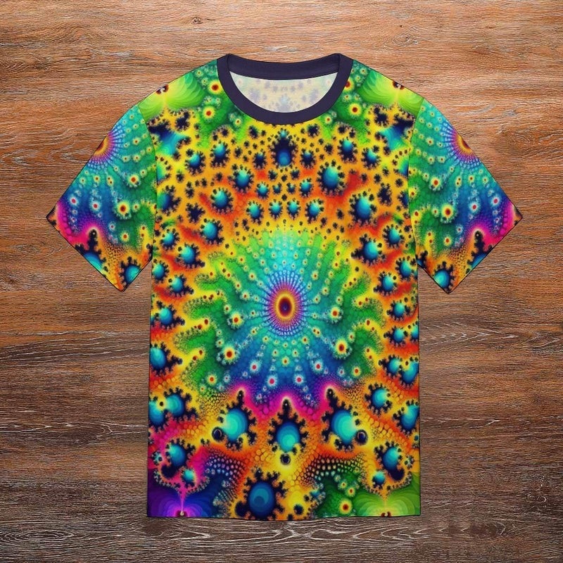 Men's Trippy Fractal T Shirt - Swaggy Clothing