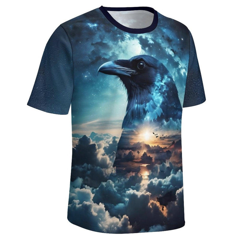 Mystical Black Raven T-Shirt - Swaggy Clothing