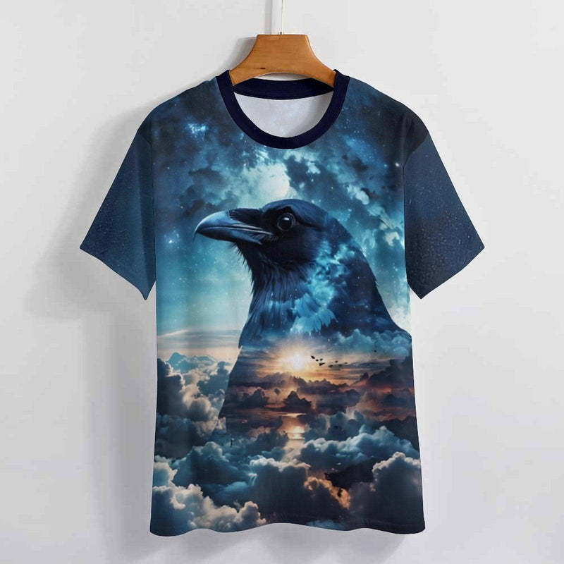 Mystical Black Raven T-Shirt - Swaggy Clothing