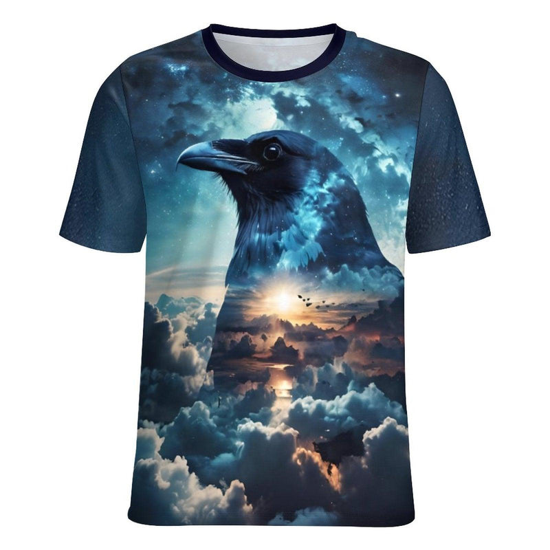 Mystical Black Raven T-Shirt - Swaggy Clothing