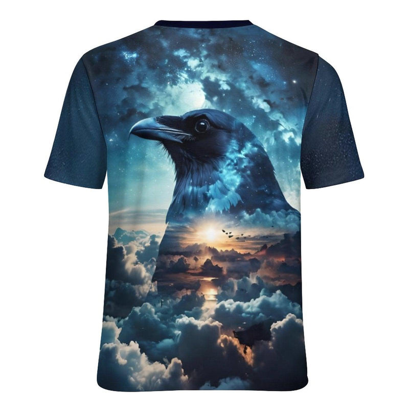 Mystical Black Raven T-Shirt - Swaggy Clothing