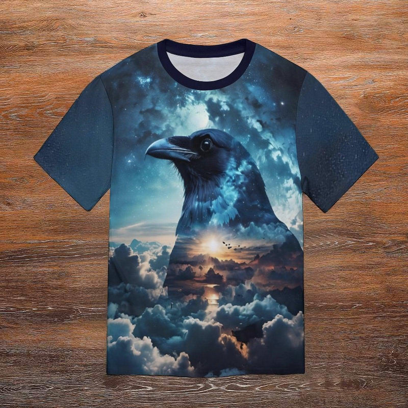 Mystical Black Raven T-Shirt - Swaggy Clothing