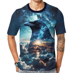 Mystical Black Raven T-Shirt - Swaggy Clothing