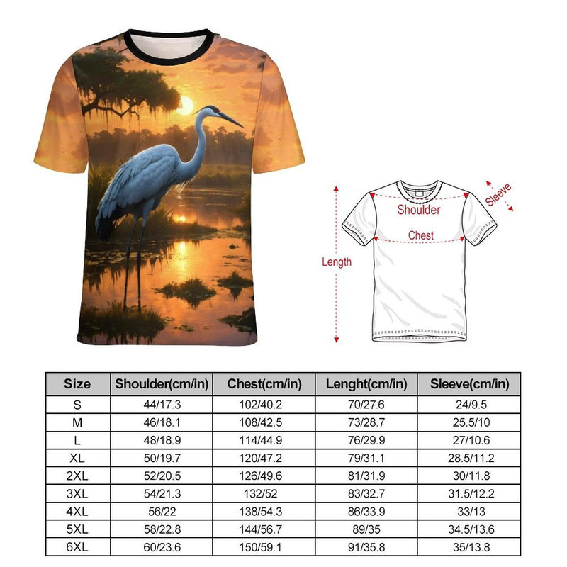 Mystical Crane Bird T-Shirt - Swaggy Clothing