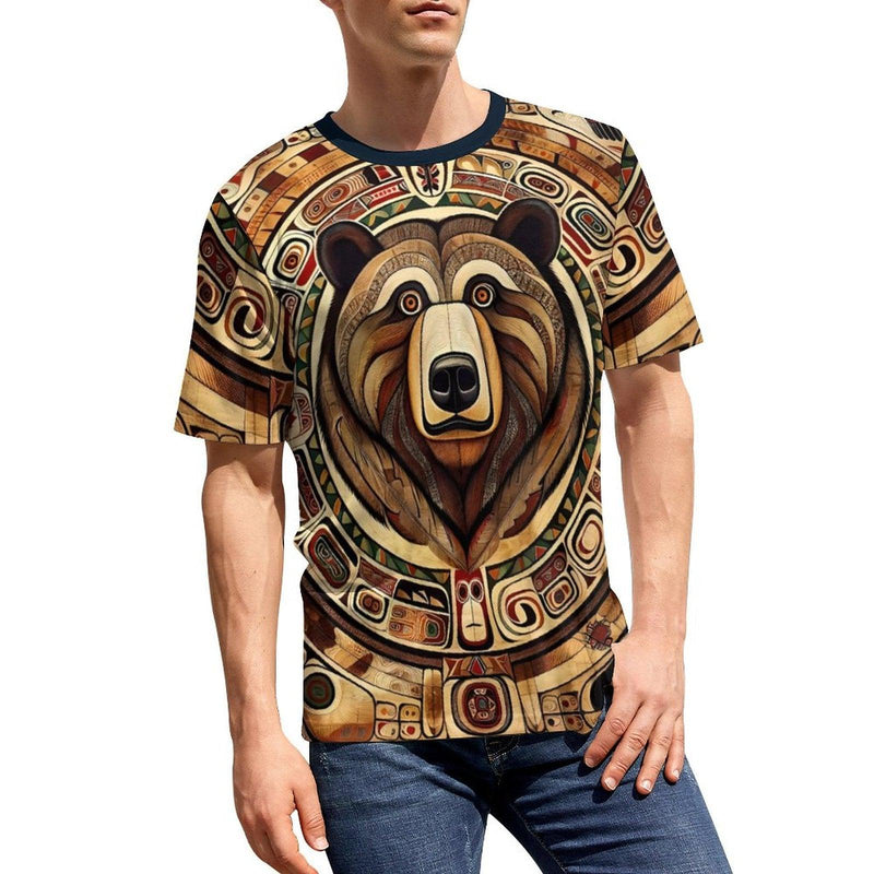 Native Bear Spirit Animal T-Shirt - Swaggy Clothing