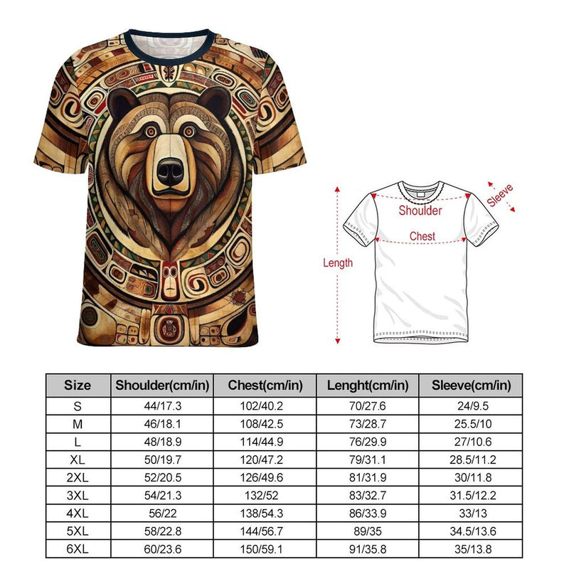 Native Bear Spirit Animal T-Shirt - Swaggy Clothing