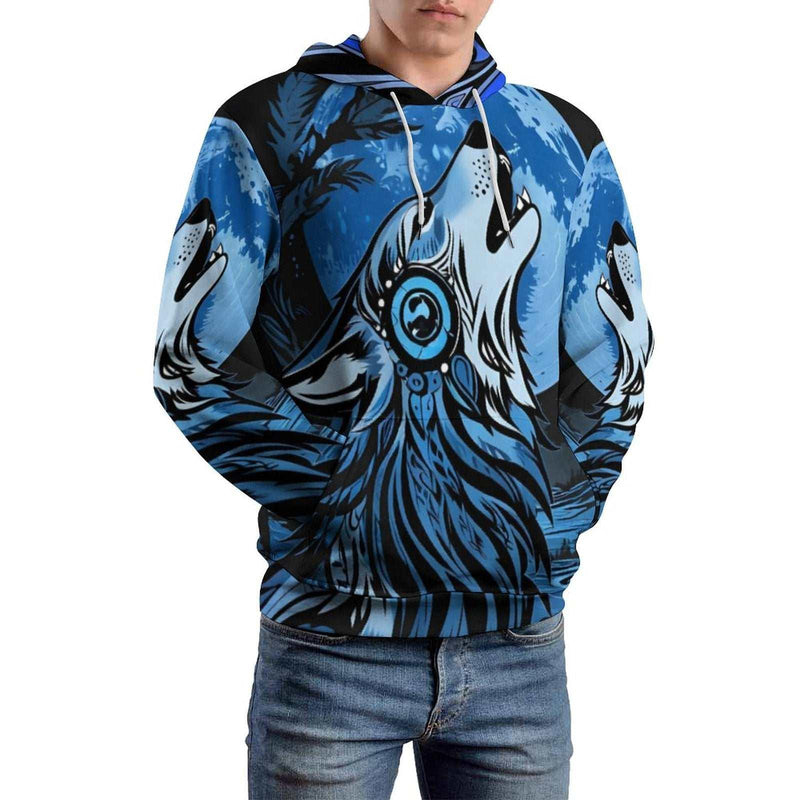 Nations Native Howling Wolf Hoodie