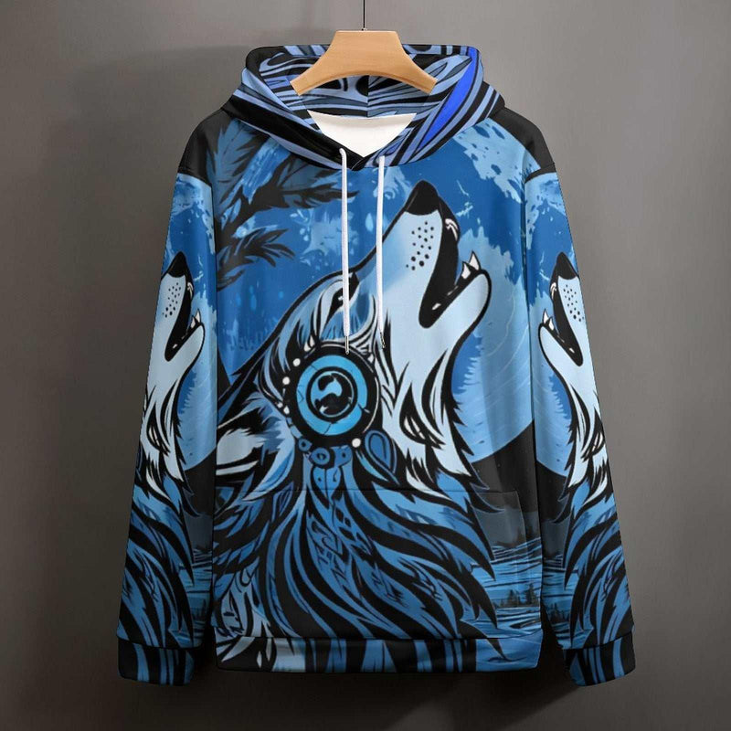 Nations Native Howling Wolf Hoodie