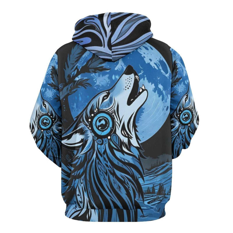 Nations Native Howling Wolf Hoodie