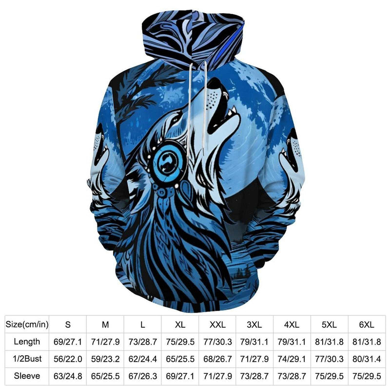 Nations Native Howling Wolf Hoodie