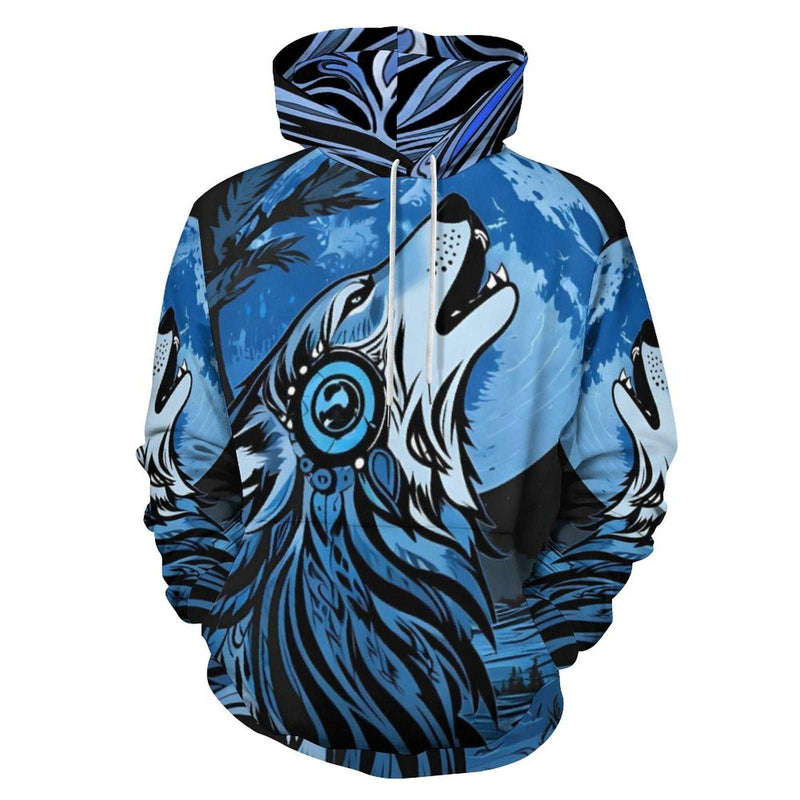 Nations Native Howling Wolf Hoodie