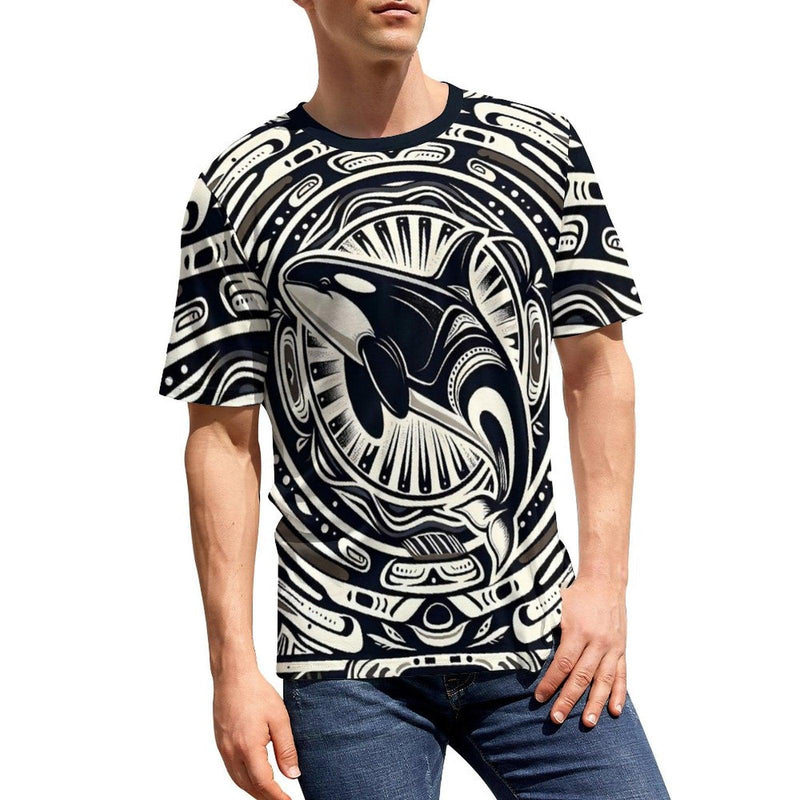 Native Orca Whale T-Shirt - Swaggy Clothing