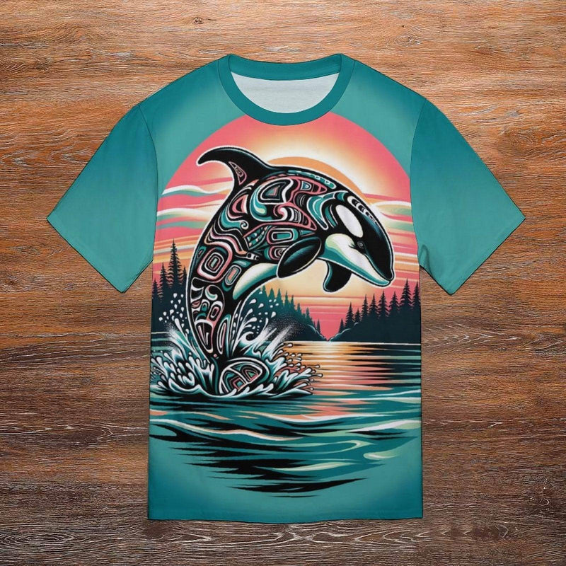 Native Orca Whale T-Shirt - Swaggy Clothing