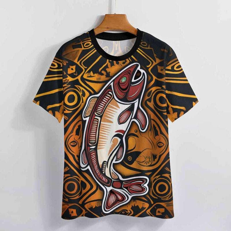 Native Salmon Fishing T-Shirt - Swaggy Clothing