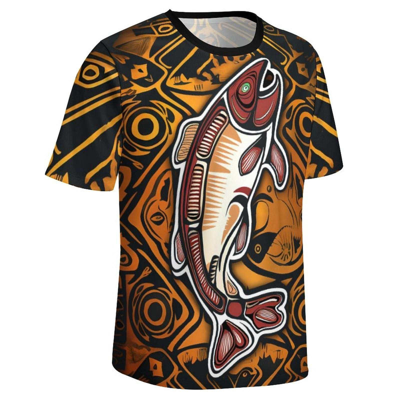 Native Salmon Fishing T-Shirt - Swaggy Clothing