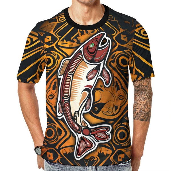 Native Salmon Fishing T-Shirt - Swaggy Clothing