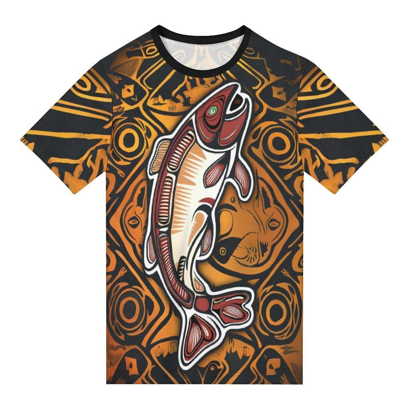 Native Salmon Fishing T-Shirt - Swaggy Clothing