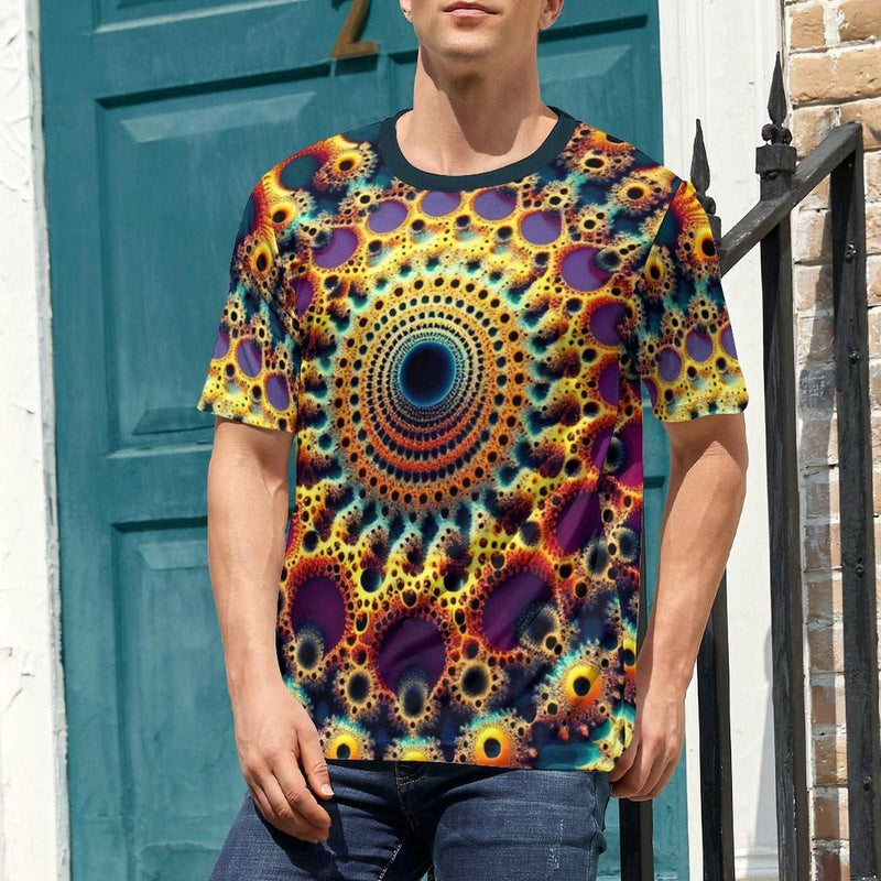 Optical Illusion Fractal T-Shirt - Swaggy Clothing