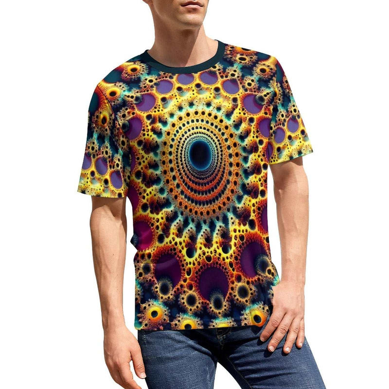 Optical Illusion Fractal T-Shirt - Swaggy Clothing