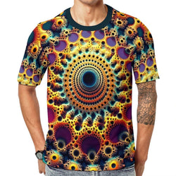 Optical Illusion Fractal T-Shirt - Swaggy Clothing