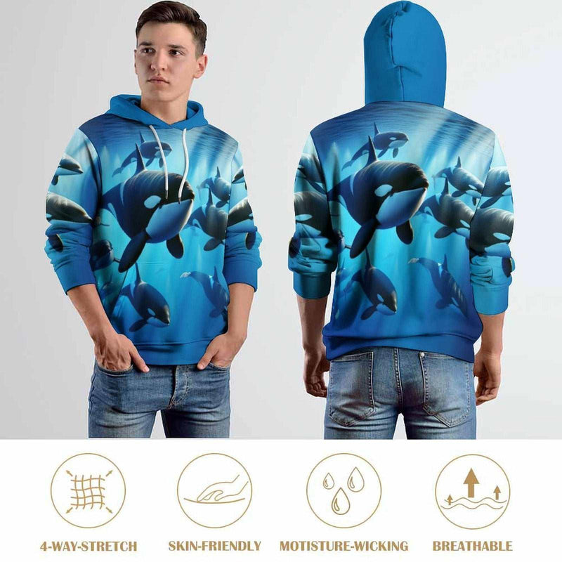 Orca Killer Whale Hoodie - Swaggy Clothing