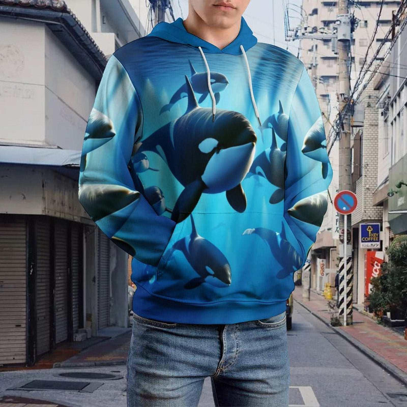 Orca Killer Whale Hoodie - Swaggy Clothing