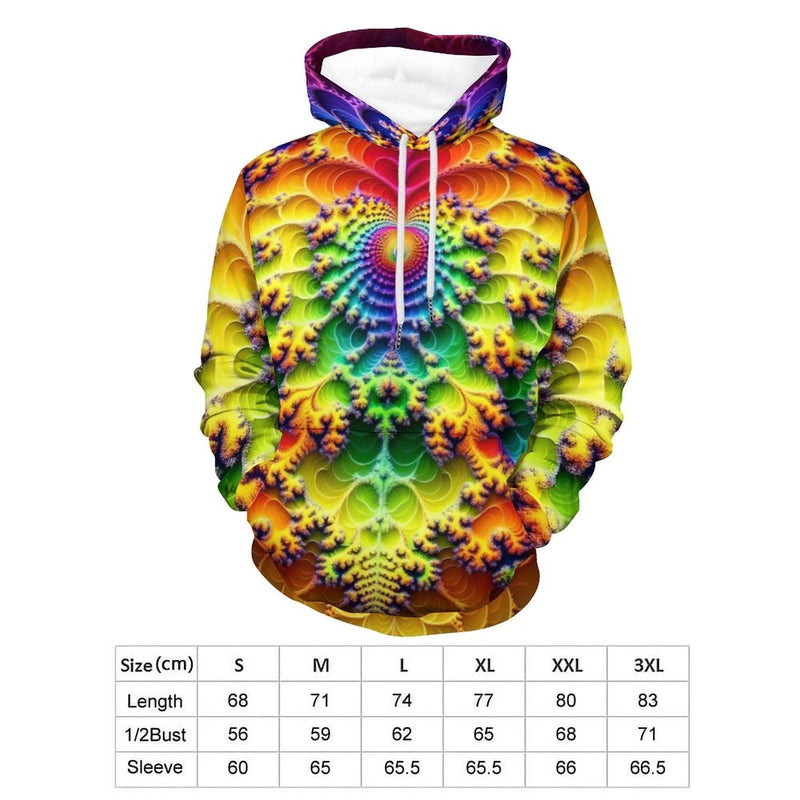 Psychedelic Art Fractal Hoodie - Swaggy Clothing