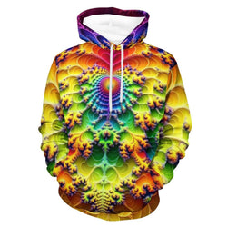 Psychedelic Art Fractal Hoodie - Swaggy Clothing