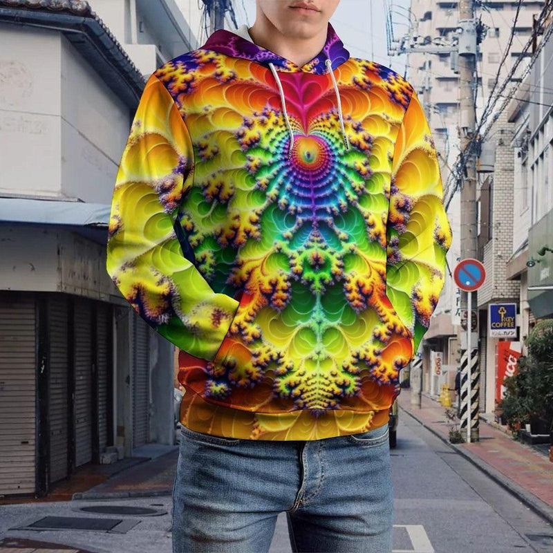 Psychedelic Art Fractal Hoodie - Swaggy Clothing