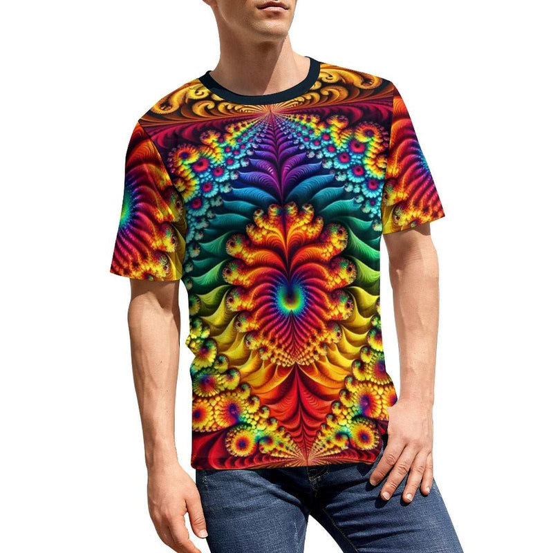 Psychedelic Fractal T-Shirt - Swaggy Clothing