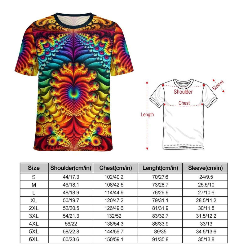 Psychedelic Fractal T-Shirt - Swaggy Clothing